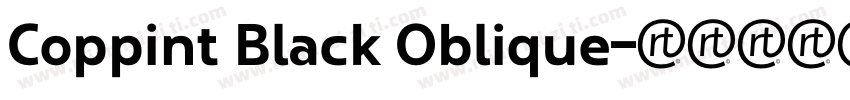 Coppint Black Oblique字体转换